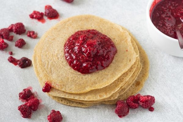 Crepes with Berry Compote