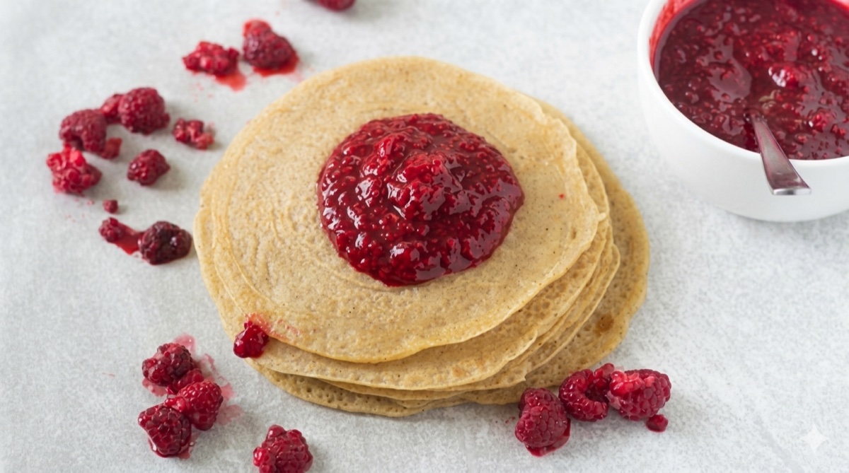 Crepes with Berry Compote