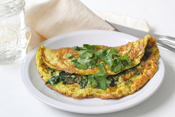 Kale Cilantro Omelette