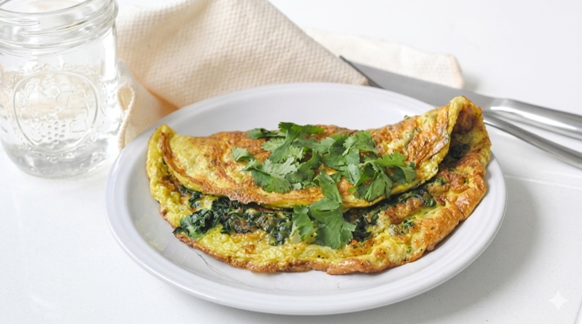 Kale Cilantro Omelette