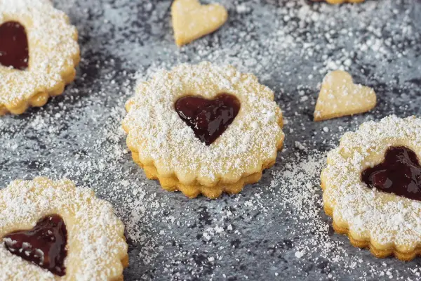 Grain-free German Christmas Cookies (Linzer / Spitzbuben)