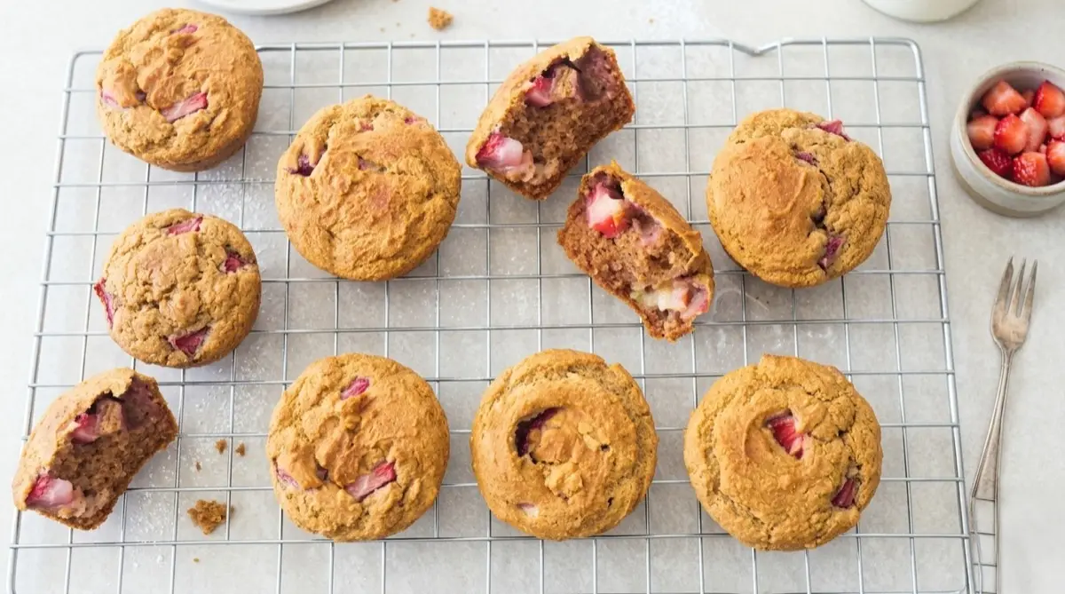 Rhubarb Strawberry Muffins — AIP Paleo recipe