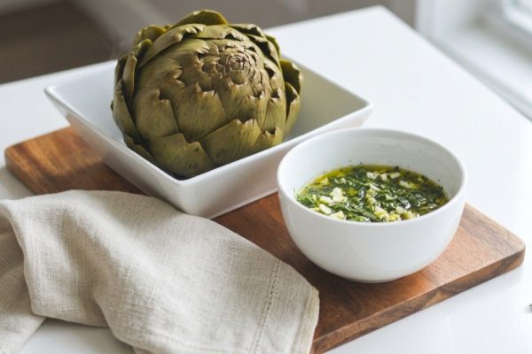Artichoke with Herb Dip