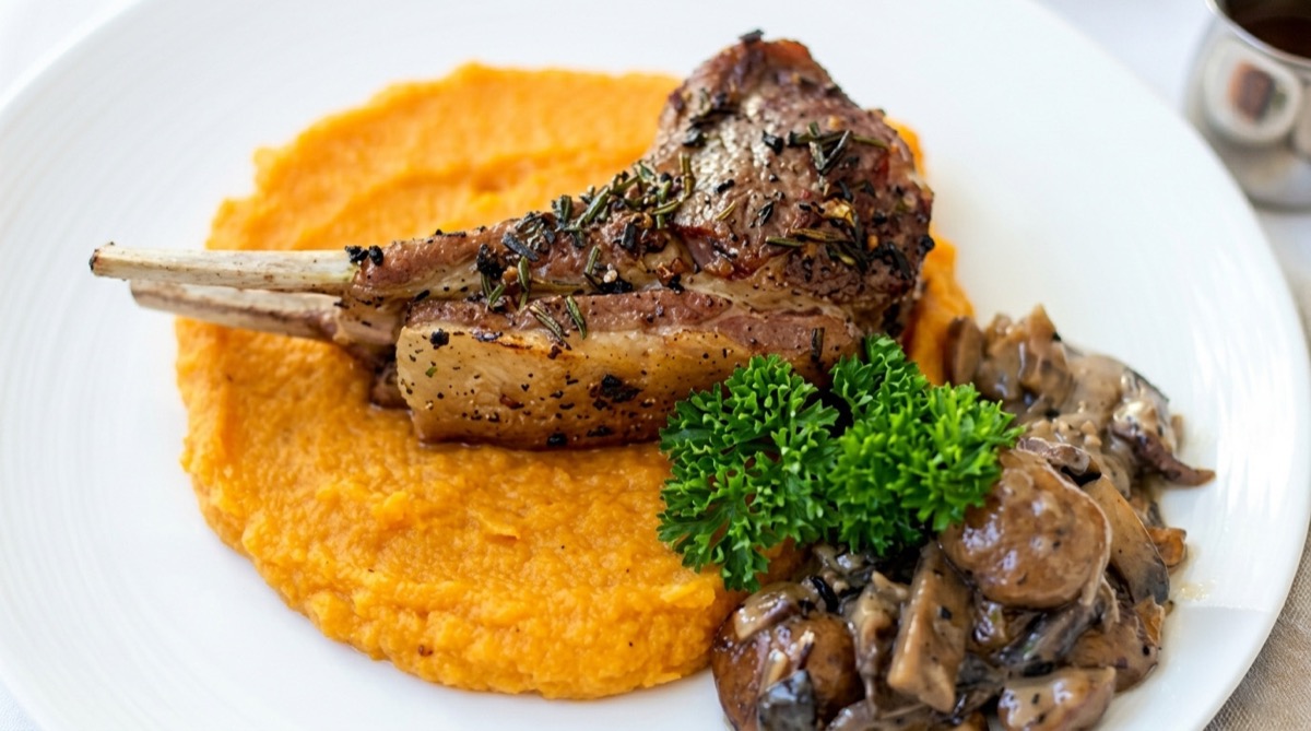 Rosemary Crusted Lamb Chop Holiday Meal